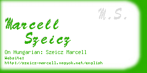 marcell szeicz business card